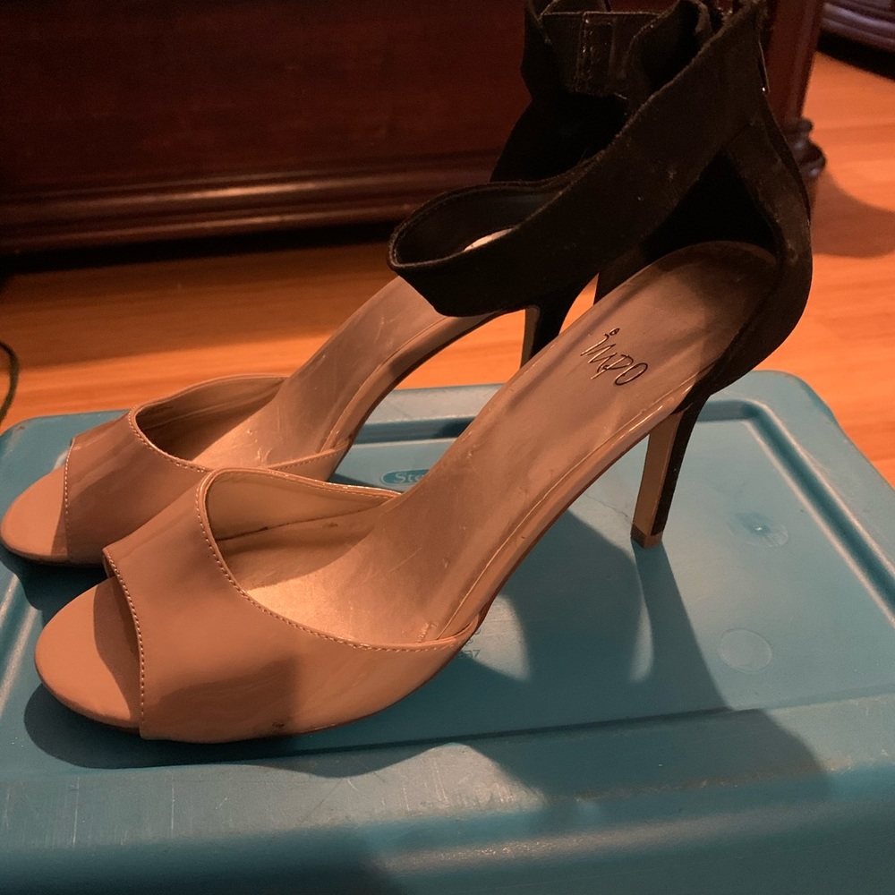 Black and  tan heels